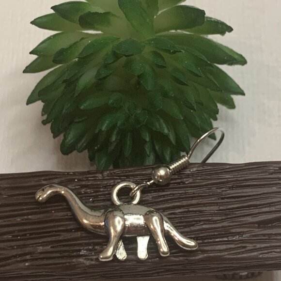 Dinosaur Earring, Dinosaur Lover, Dinosaur Jewelry, Gift Idea, - Picture 2 of 9
